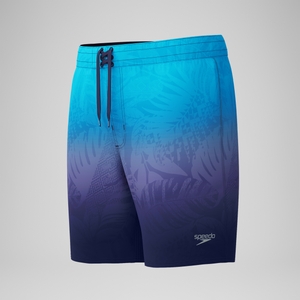 Combinaison modèle court à motif imprimé Speedo Flex 18 po pour hommes, bleu