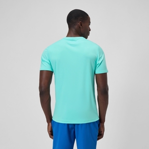 Kurzärmeliges Badeshirt mit Grafik Türkis