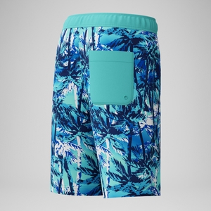 Kid's Print Boardshort 17" Blue
