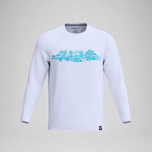 Men's Graphic Long Sleeve Rashguard White