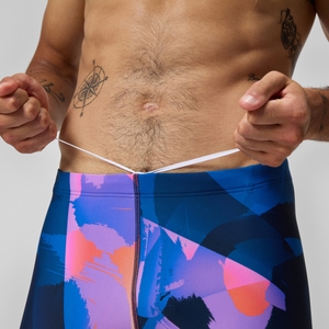 Square Leg Beachstar à motif imprimé pour hommes, bleu/rose