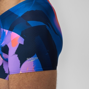 Square Leg Beachstar à motif imprimé pour hommes, bleu/rose
