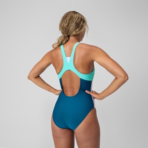 Women's Zip One Piece Blue/Green
