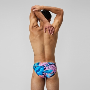 Men's Print Beachstar 2" Brief Blue/Pink