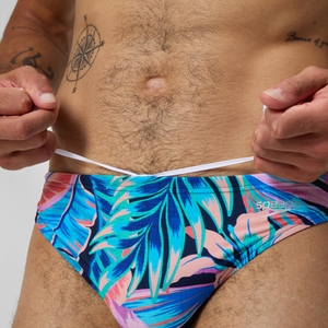Men's Print Beachstar 2" Brief Blue/Pink