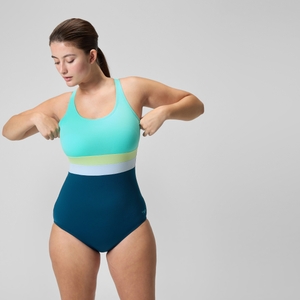 Women's Banded One Piece Blue/Green