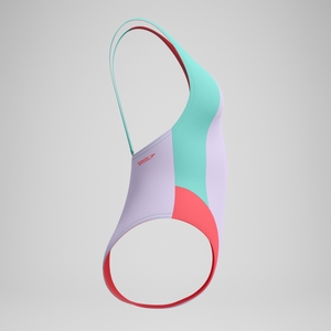 Maillot de bain Femme Colourblock FLU3NTE convertible lilas/vert