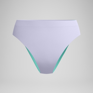 Women's FLU3NTE Solid Hi Waist Bikini Bottom Lilac