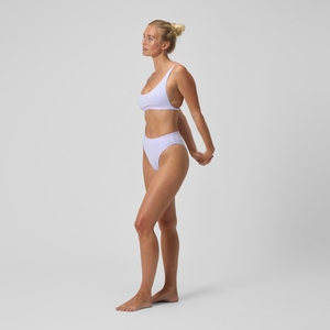 Women's FLU3NTE Solid Hi Waist Bikini Bottom Lilac