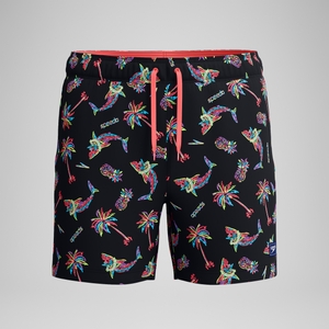 Redondo Edge Bedruckte Badeshorts 40 cm Schwarz/Orange für Herren