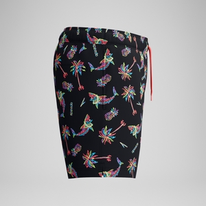 Redondo Edge Bedruckte Badeshorts 40 cm Schwarz/Orange für Herren