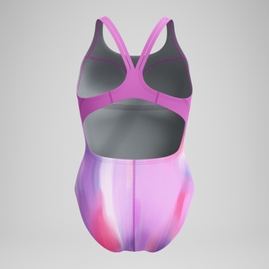 Women's Print Quantum Splice One Piece Pink/Purple