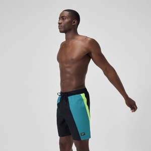 Men's Colorblock Redondo Volley 18" Swim Trunks Blue/Black