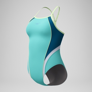 Women's New Thin Strap Quantum One Piece Teal/Green