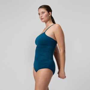 Monopièce ajustable à fronces pour femmes, vert