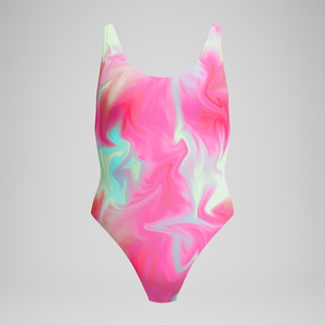 Women's Printed Convertible One Piece Pink