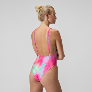 Women's Printed Convertible One Piece Pink