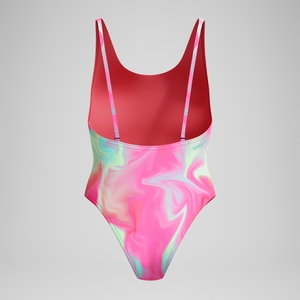 Women's Printed Convertible One Piece Pink
