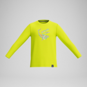 Boy's Graphic Long Sleeve Rashguard Green - L
