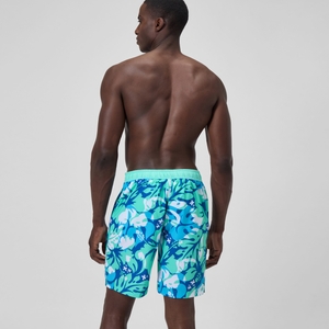 Bondi Bedruckte Badeshorts 50 cm Türkis/Blau für Herren