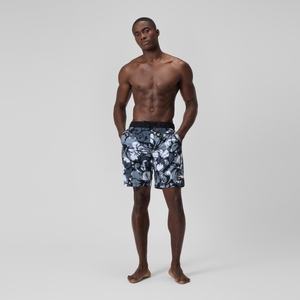 Short de bain Bondi imprimé 50 cm, hommes, gris/blanc