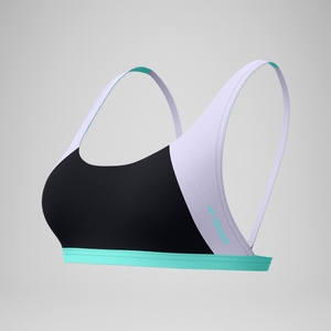 Women's FLU3NTE Colourblock Convertible Bikini Top Black