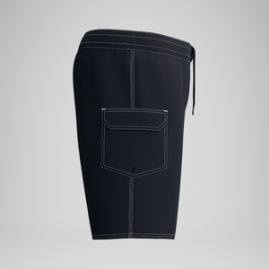 Herren Lookout Solid Boardshorts 45 cm Schwarz/Dunkelgrau