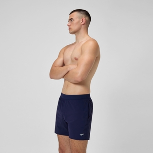 Lookout Einfarbige Badeshorts 40 cm Marineblau für Herren