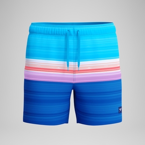 Redondo Edge Bedruckte Badeshorts 40 cm Blau/Pink für Herren
