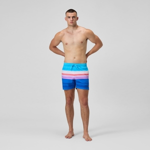 Redondo Edge Bedruckte Badeshorts 40 cm Blau/Pink für Herren