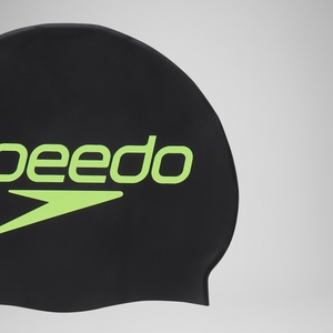 Adult Printed Silicone Cap Black/Yellow