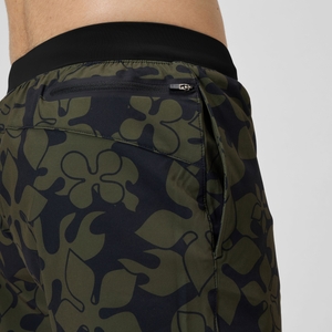 Short de bain imprimé Lookout 40 cm, hommes, vert foncé