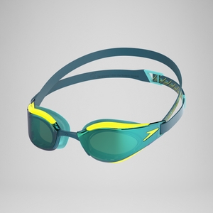 Lunettes de natation Adulte Fastskin Hyper Elite Miroir vert/jaune - One Size