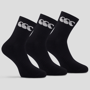 CCC CREW SOCKS 3 PACK BLACK