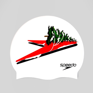 Unisex Printed Silicone Cap Red/Green