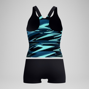 Tankini Femme HyperBoom noir/turquoise