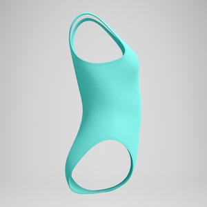 Women's Textured Deep U-Back Swimsuit Turquoise