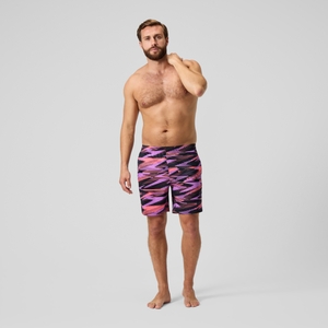 Men's Xpress Lite Allover 18" Watershort Swim Trunks Purple