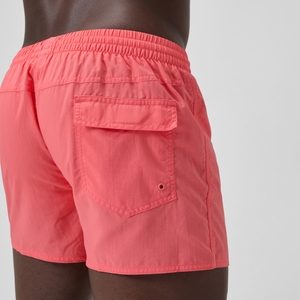 Einfarbige Retro-Badeshorts 33 cm Koralle für Herren