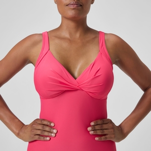 Formender Cross-Knot-Badeanzug Rosa für Damen