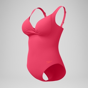 Formender Cross-Knot-Badeanzug Rosa für Damen