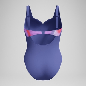 OpusGem DD+ Bedruckter Formender Badeanzug Blau für Damen
