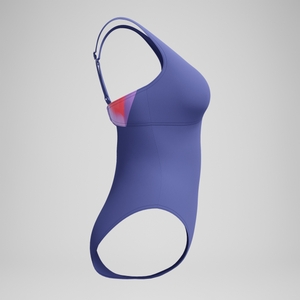 OpusGem DD+ Bedruckter Formender Badeanzug Blau für Damen