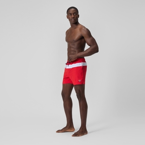 Men's Jetstream Retro Colorblock Volley Swim Trunks Red