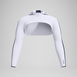 Jetstream Haut à capuche Femme à manches longues Shrug blanc/bleu marine