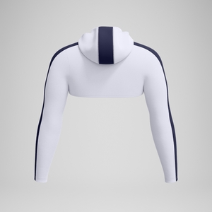 Jetstream Haut à capuche Femme à manches longues Shrug blanc/bleu marine