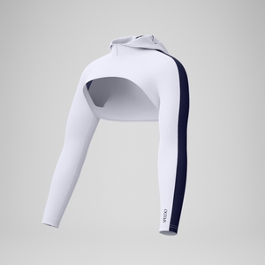 Jetstream Haut à capuche Femme à manches longues Shrug blanc/bleu marine