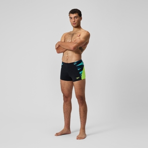 Endurance+ Max Splice-Aquashorts Schwarz/Gelb für Herren