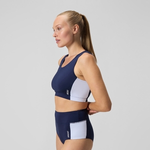 Jetstream Crop top Femme Colourblock bleu marine/blanc