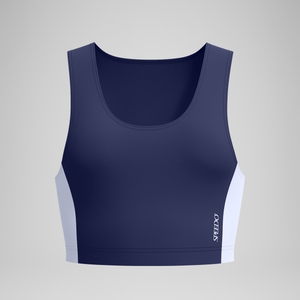 Jetstream Crop top Femme Colourblock bleu marine/blanc